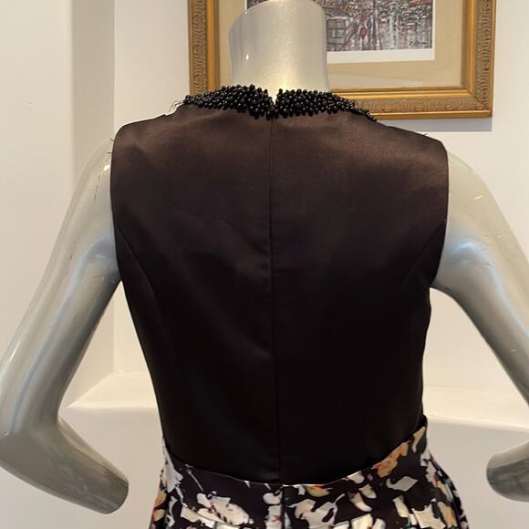 Principessa Bridal Black Printed Hi/Lo Fit & Flare Pleated Dress size 8 - Picture 7 of 15